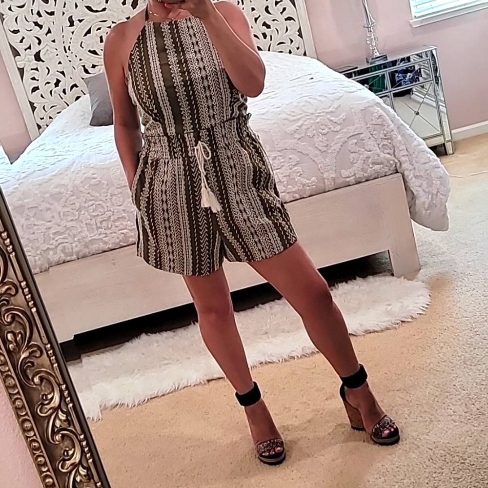 House Of Harlow Embroided Short Set